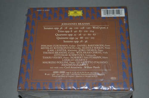 Brahms - Chamber Musik / Rstropovich, Pollini,.. / DGG 1996 / Germany / 11CD Box - Bild 3 von 3