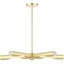 Livex Lighting 45915-12 Acra Chandelier Satin Brass