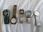 Vintage Watch Lot Timex Seiko Freestyle 5 Watches Total NEED Batteries Untested