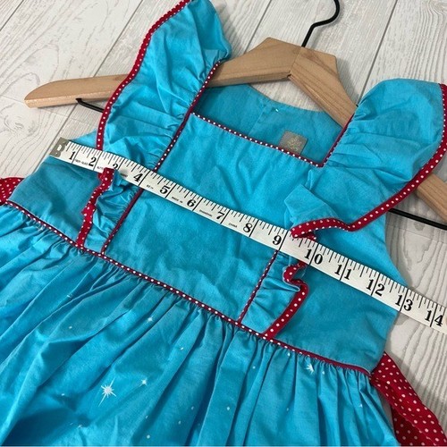 Vestido de Navidad Eleanor Rose Niñas Talla 6-7 Azul Rojo - Imagen 4 de 13