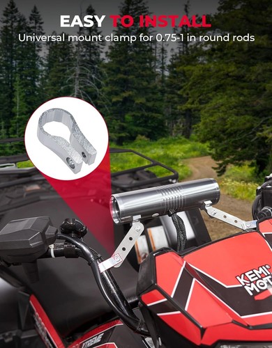 Motorcycle Waterproof 60W Stereo Speaker Bluetooth FM USB Handlebar Mount - Foto 7 di 8