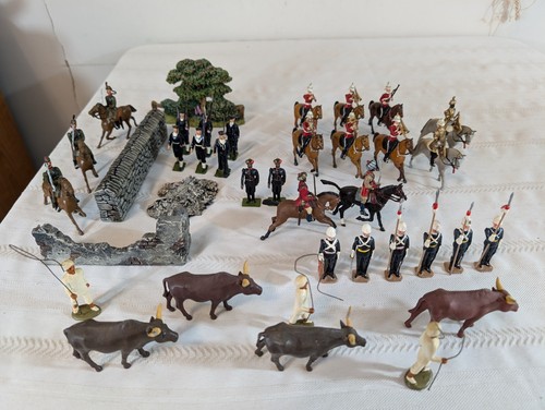 Collection of 55-60mm Lead Toy Soldiers Lot (Some Britains) - Picture 1 of 11