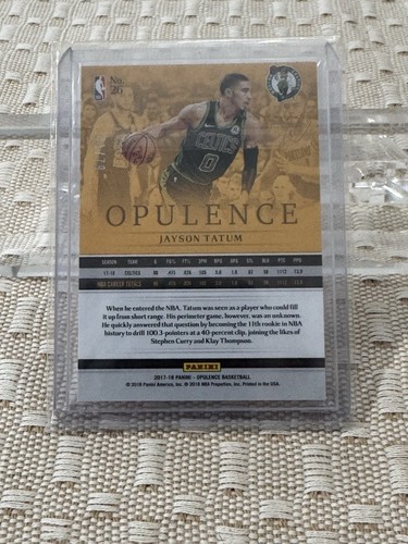 JAYSON TATUM ROOKIE SP /79 2017-18 OPULENCE CELTICS MINT - Picture 3 of 4