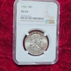 1956 Franklin Half Dollar 50C Philadelphia NGC MS64 Business Strike Coin