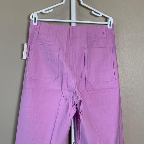 NWT Anthropologie Raspberry Lt Pink Colette Cropped Wide-Leg Pants, $120 NEW! - Picture 33 of 49