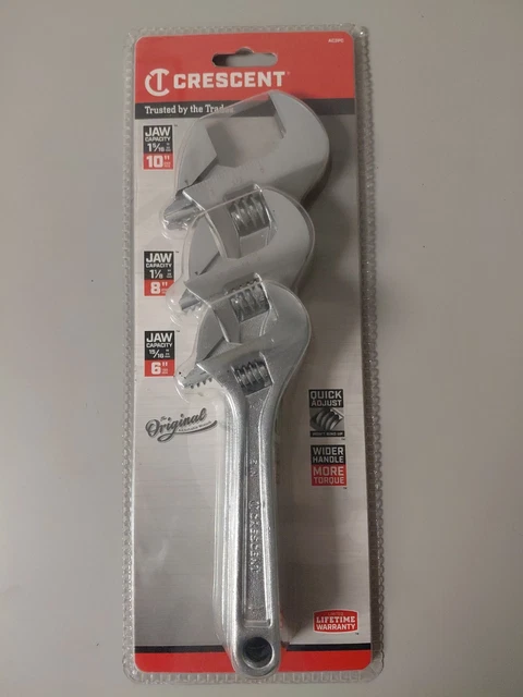 Crescent (AC3PC) Adjustable 3 Pc Wrench Set