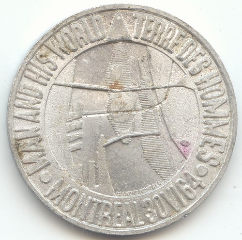 Canada, Montreal Expo 67, Man and His World Medal, Terre Des Hommes, 1967 - Picture 1 of 2