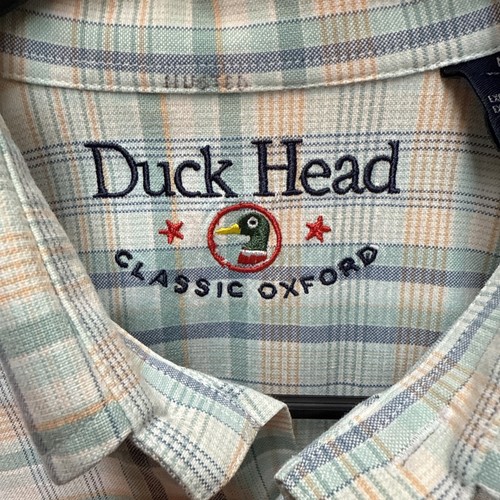 Vtg Duckhead Long Sleeve Mens Shirt Size Medium Button Down Blue Embroidered - Picture 3 of 5