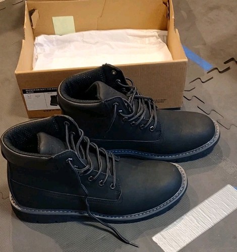 Hi-Tec Black Leather Boots Men's Size 12 - New In The Box