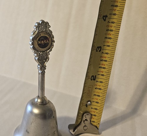 NASA Kennedy Space Center Souvenir Bell Silver Plate 4" Tall - Picture 5 of 5