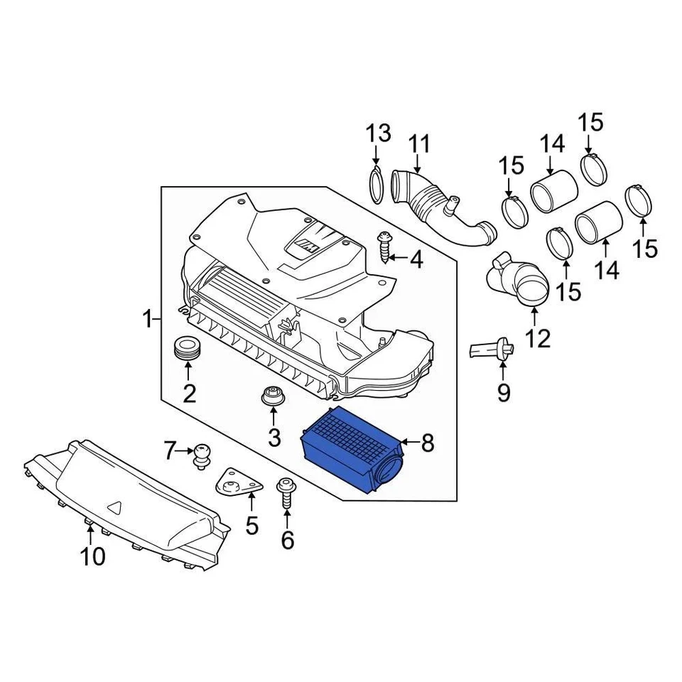 For BMW X5 2015-2018 BMW 13717850056 Engine Air Filter Foto 2 de 2