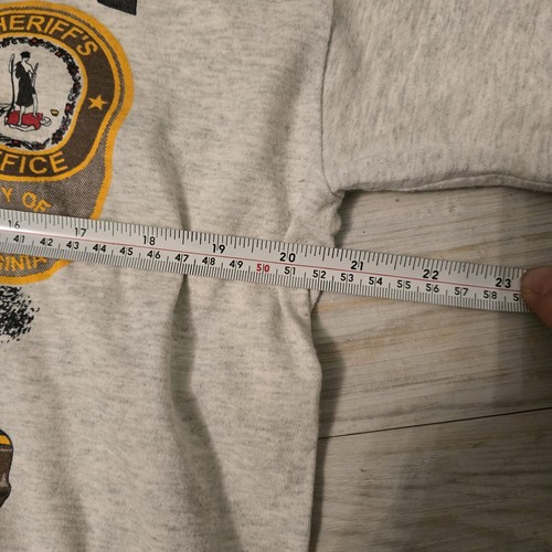 Camiseta FALLS CHURCH SHERIFF Vintage Fruit Of Loom Mejor Puntada Única Hombres GRANDE - Imagen 12 de 13