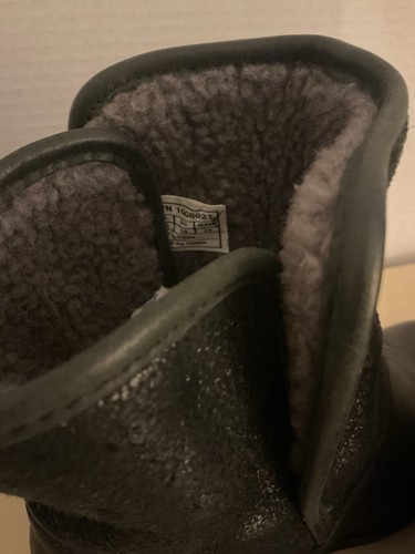 UGG Damen Schwarz Leder Plateau Wasserdicht Renata Keilabsatz Stiefel Größe 7 Euro 38 - Bild 7 von 9