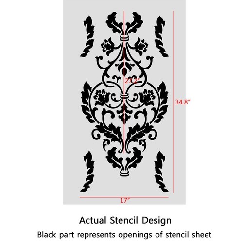 Wandschablone groß Damast Leonard Schablonen besser als Tapete für DIY Deko - Bild 3 von 4