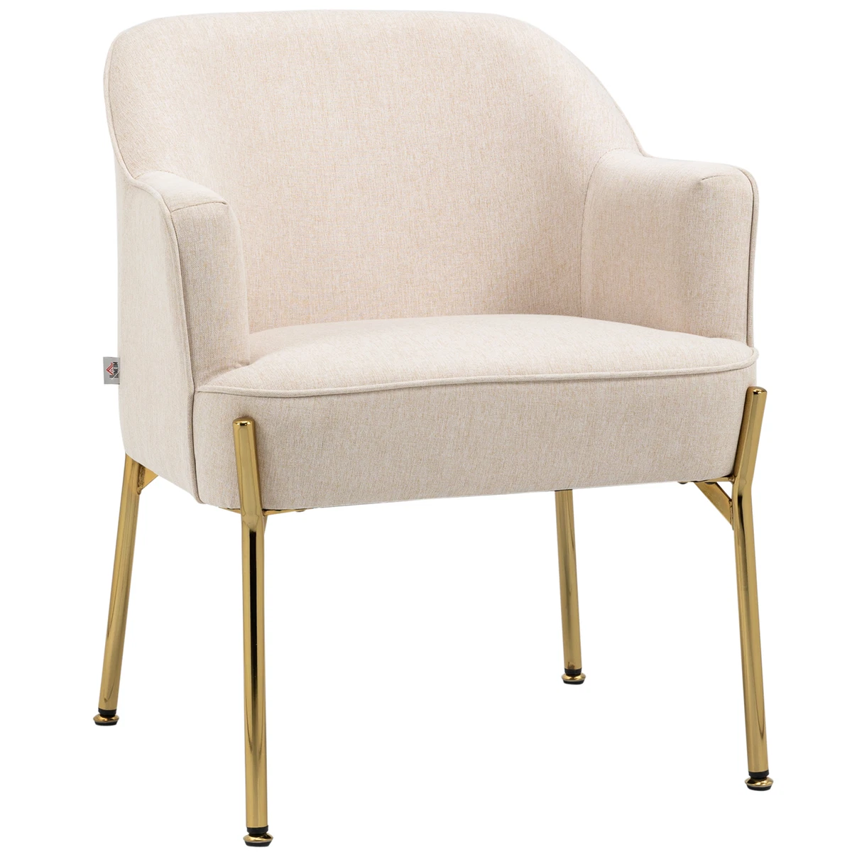 White cheap fabric armchair