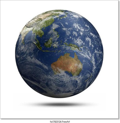 Earth Globe Australia And Oceania Art Print Home Decor Wall Art Poster E Ebay