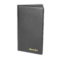 Thunder Group 5-3/4" x 9-1/2" Double Panel Black Check Presentation Holder