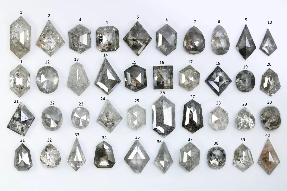 Salt and pepper loose diamond sale
