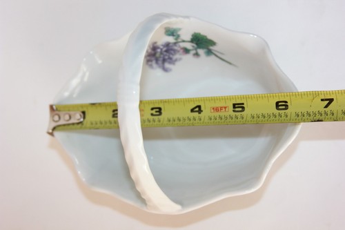 Vtg TOYO By MAGIE Porcelain CHRYSANTHEMUM Basket trinket Dish Japan Floral decor - Picture 10 of 12