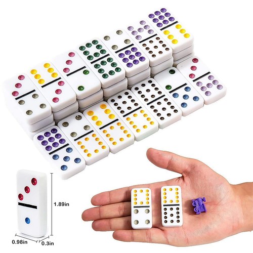 Mexican Train Dominosteine Set Double 12 mit 91 Spielsteinen und Alukoffer - Bild 4 von 9