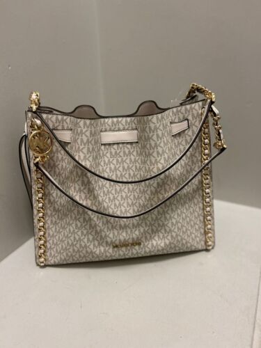 Michael Kors Mina Women Lady Large Chain Shoulder Bag Handbag Purse Tote - Picture 25 of 70