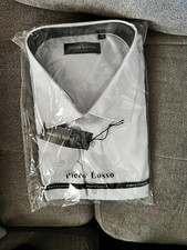 Piero Lusso Men's Wingtip Collar Tuxedo Dress Shirt with French Cuffs and Bow Ti