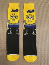SPONGEBOB SQUARE PANTS Cartoon Socks Size 6-12 Brand New