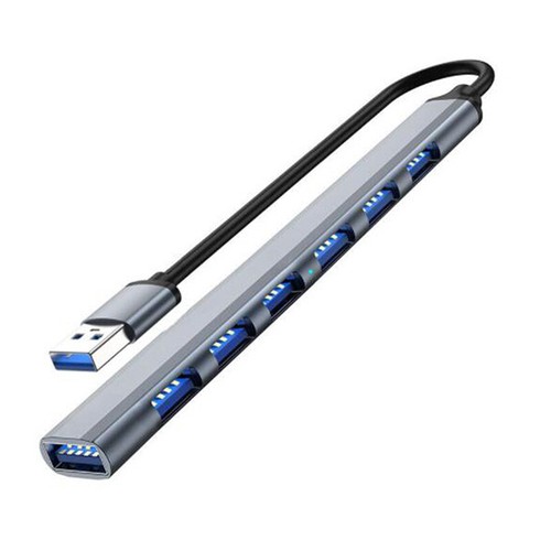 Multi 7-port Splitter High Speed 5Gbps For PC Computer Multiport USB A HUB Port - Photo 12/14