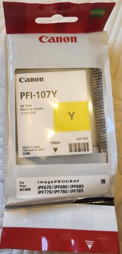 CARTUCCE INCHIOSTRO ORIGINALI CANON PFI-107 (BK/C/M/MBK/Y) - SCADUTE - Foto 11 di 11