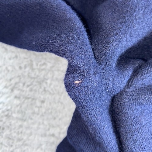 Davis & Squire Extra Fine Merino Wool V-Neck Pullover Sweater Mens Large Navy - Picture 12 of 17