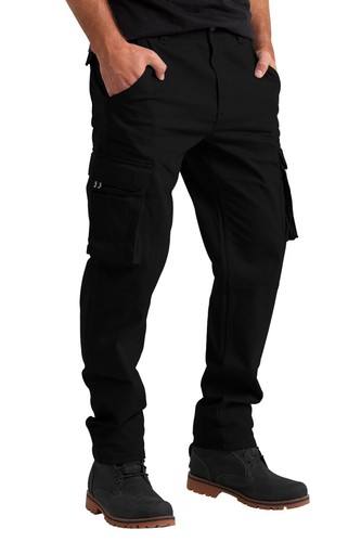 Herren Cargo Hose 6 Taschen 100% Baumwolle Freizeithose Loose Fit Arbeitshose - Bild 34 von 50