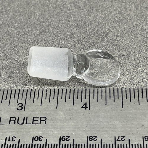 5 - Corning PYREX Glass Solid Penny Head #13 Flask Length Stopper Volumetric - Picture 6 of 6