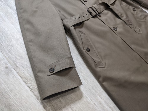 EUC Vintage Christian Dior Monsieur Wool Lining Belted Trench Coat Camel Tan 42L - Picture 5 of 10