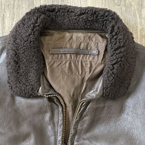 Chaqueta de cuero vintage militar USN The Martin Lane Co Inc G-1 talla 42 - Imagen 3 de 9