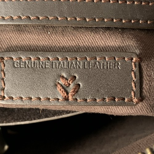JOHN VARVATOS Brown Leather Crossbody Messenger Bag - Picture 7 of 9