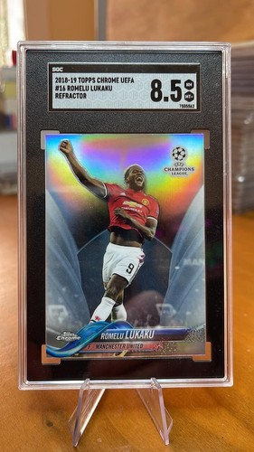 2018-19 Topps Chrome UEFA Champions League REFRACTOR #16 Romelu Lukaku United - Picture 1 of 2