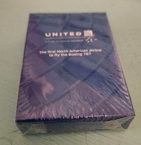 United Airlines Deck of Playing Cards Airplane Flying Boeing 787 Sealed - Picture 2 of 4