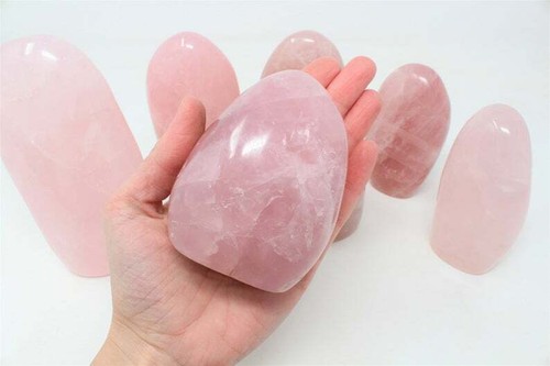 Rose Quartz Polished Freeform, Large Free Standing Cut Base, Specimens - 第 1/8 張圖片