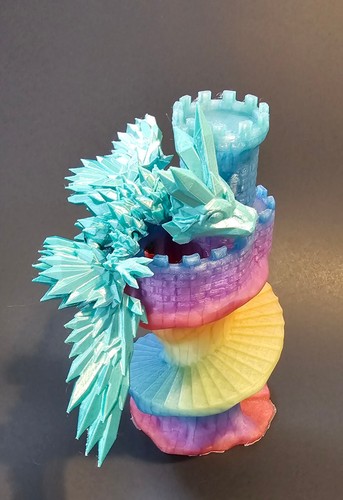 3D Printed Articulated Crystal Winged Dragon. Flexi Factory Toy. Home Decor - Picture 43 of 93