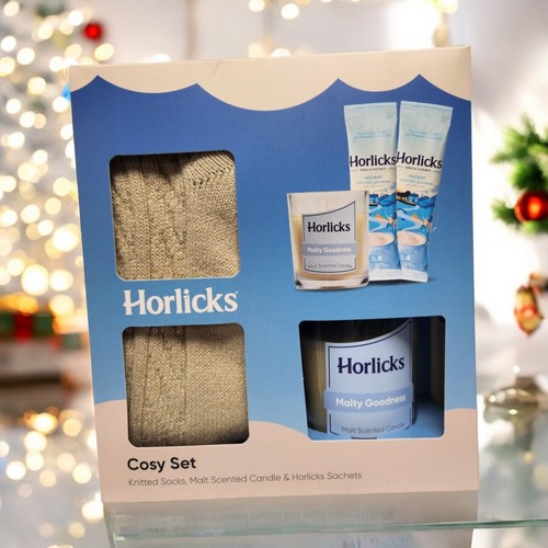 Horlicks Cozy Set Knitted Socks Malt Scented Candle & Instant Horlicks Sachets - Picture 7 of 18