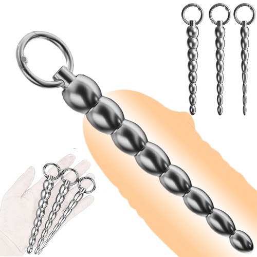 Male Dilator Beads Urethral Plug Sounding Penis Plug Sound Stainless Steel S/M/L - Picture 1 of 11