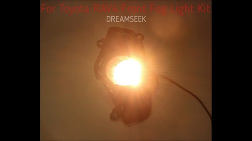 For Toyota RAV4 2019-2023 Pair Fog Light Lamp Kit W/ Switch Bezel Bulbs Halogen - Video 1 of 1