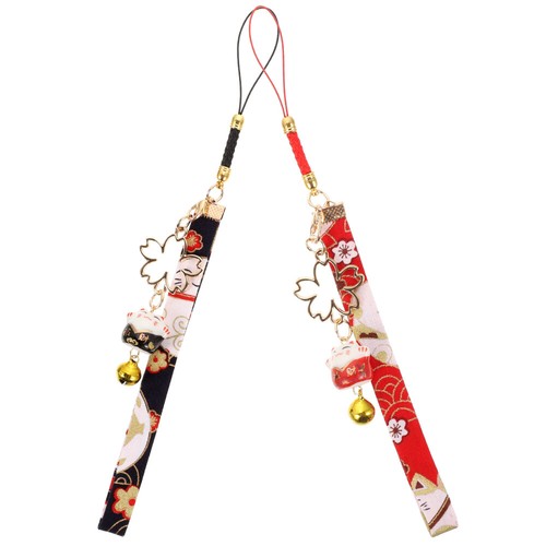 2Pcs Bell Decorative Phone DIY Camera Hanging Lanyard Decor DIY Cellphone - 第 8/12 張圖片