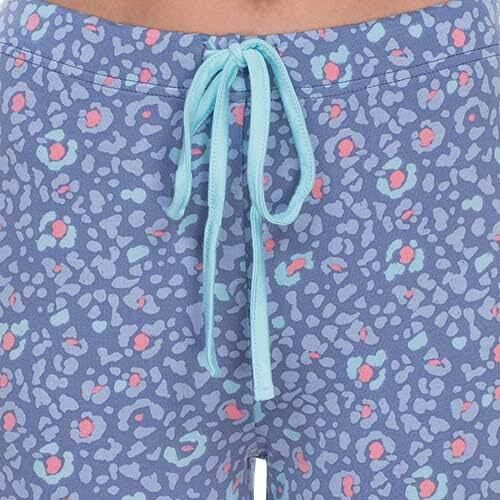 Pijama Honeydew para mujer estampado de 1 pieza solo talla mediana, Cloud Nine Leopard - Imagen 3 de 5