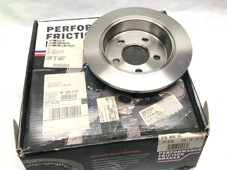 Disc Brake Rotor-Z Rated Brake Rotor Rear Performance Friction 278.050.01 - Image 2 of 2