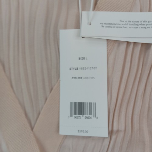 Vince Top Womens Large Pink Sleeveless Flowy Pleated Shirt V-Neck Lightweight - Picture 6 of 8