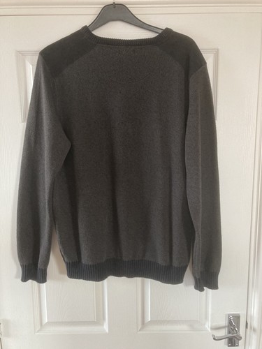 Mens Smart Jumper In Dark Grey/Black In Size XL By F&F - Picture 3 of 6