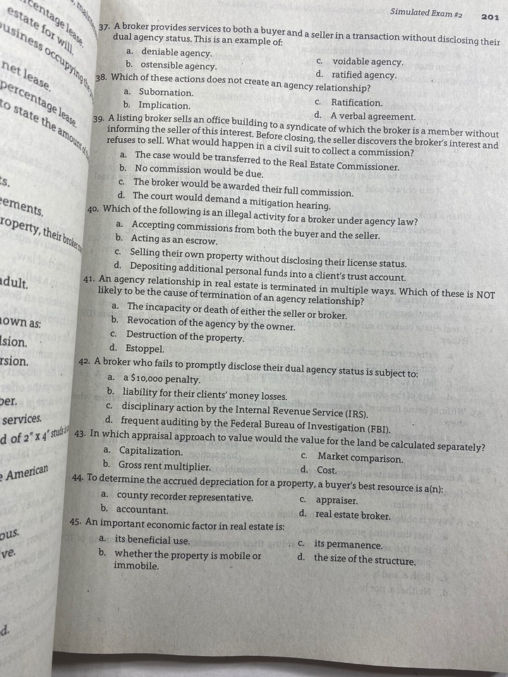 CALIFORNIA REAL ESTATE LICENSE EXAM PREP UNLOCKING DRE SALESPERSON