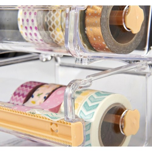 2X Washi Tape Dispenser Cutter,Roll Tape Holder Organizer,Masking Tape Deskto... - Bild 4 von 6