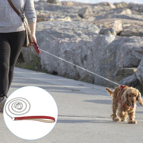 Stainless Steel - Chain Large Dog for Dogs Pet Metal Leash - Picture 3 of 12